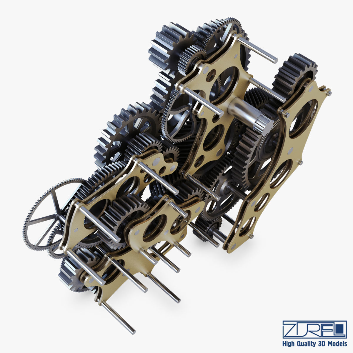 Gear mechanism v 1 3D model_7