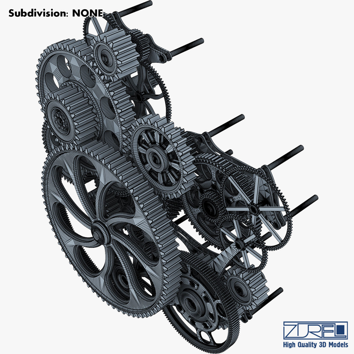 Gear mechanism v 1 3D model_29
