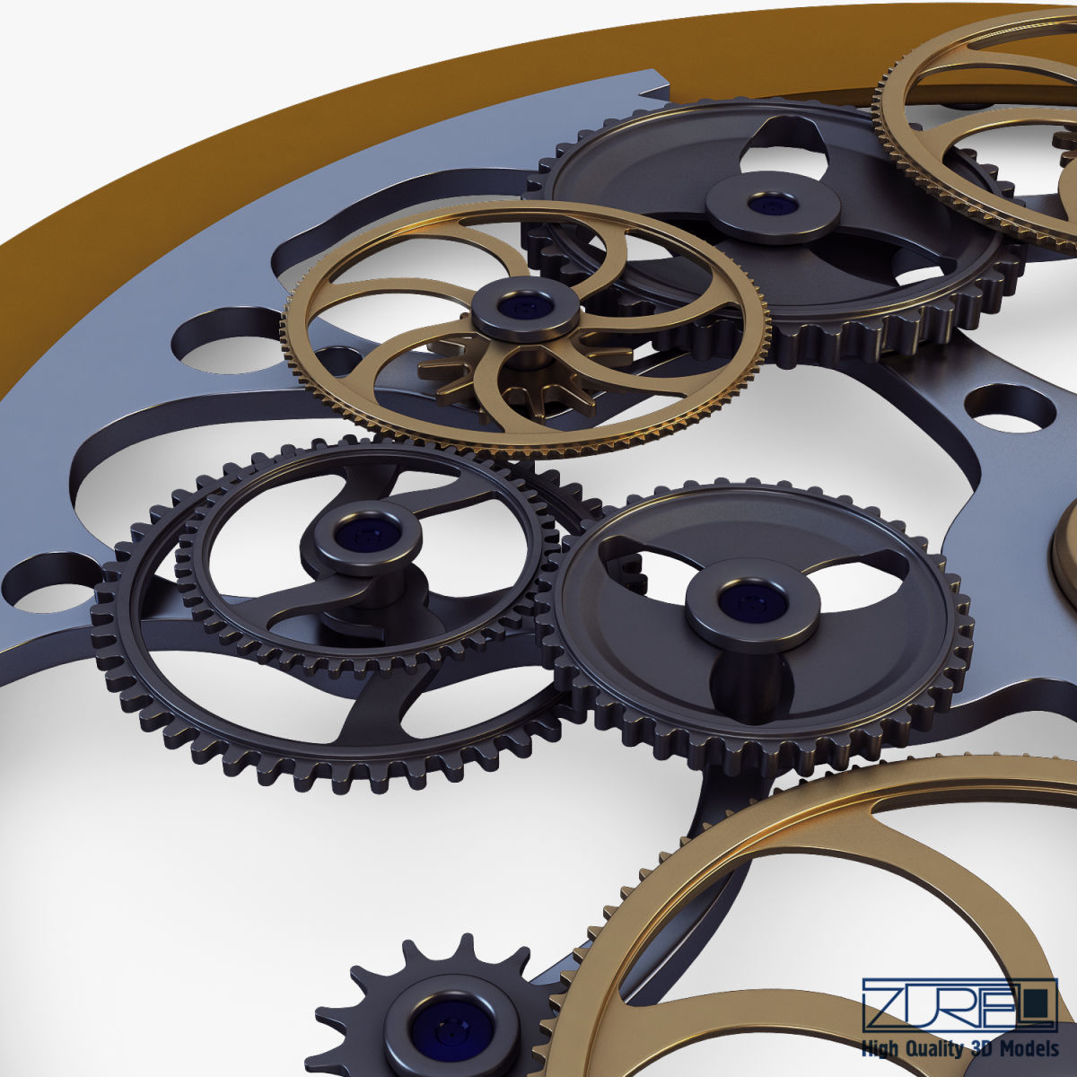 Clock mechanism v 1 3D model_16
