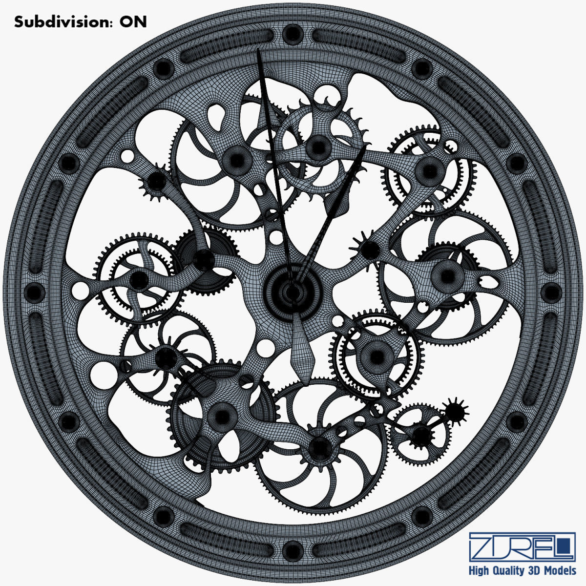 Clock mechanism v 1 3D model_21
