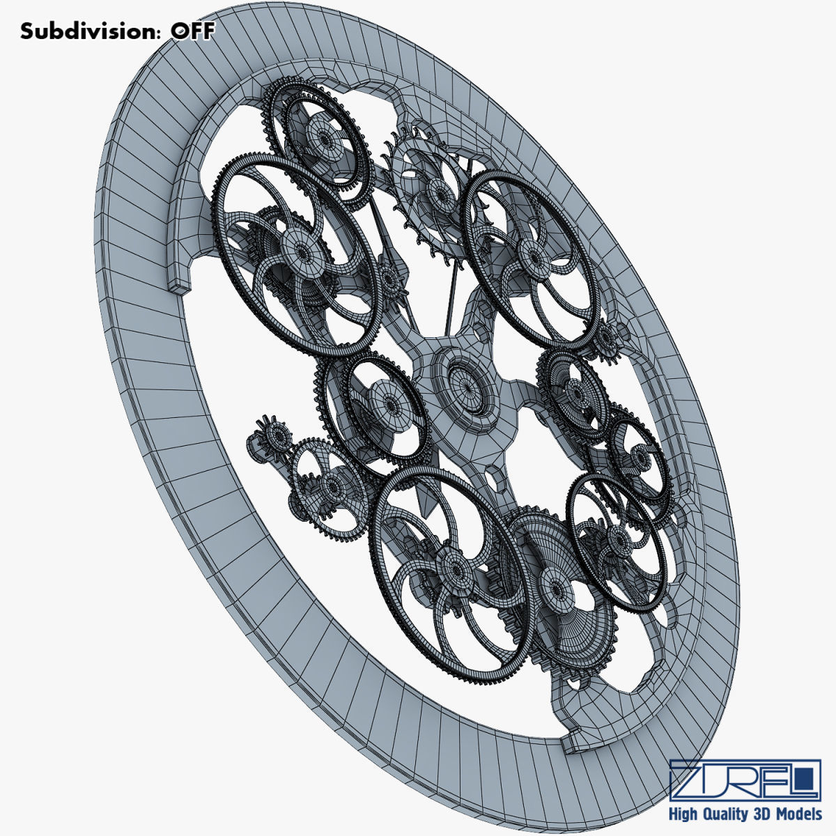 Clock mechanism v 1 3D model_32