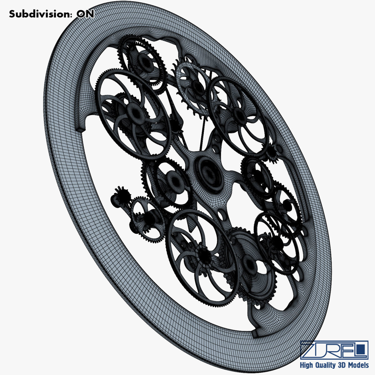 Clock mechanism v 1 3D model_31