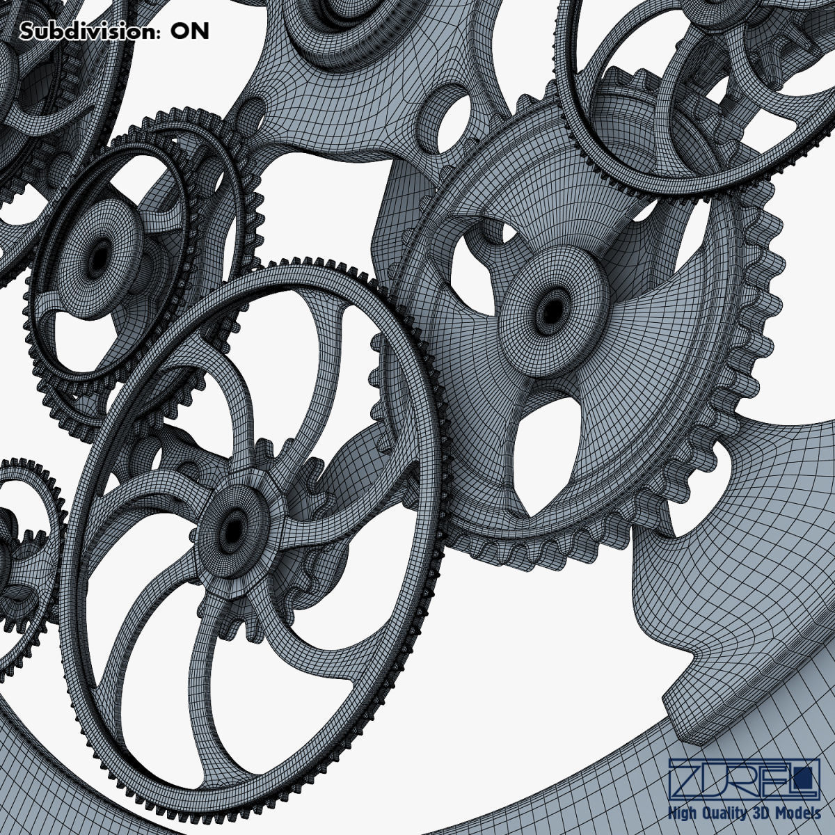 Clock mechanism v 1 3D model_43