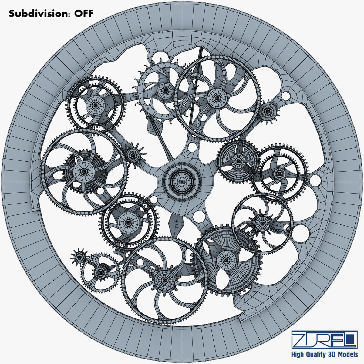 Clock mechanism v 1 3D model_24