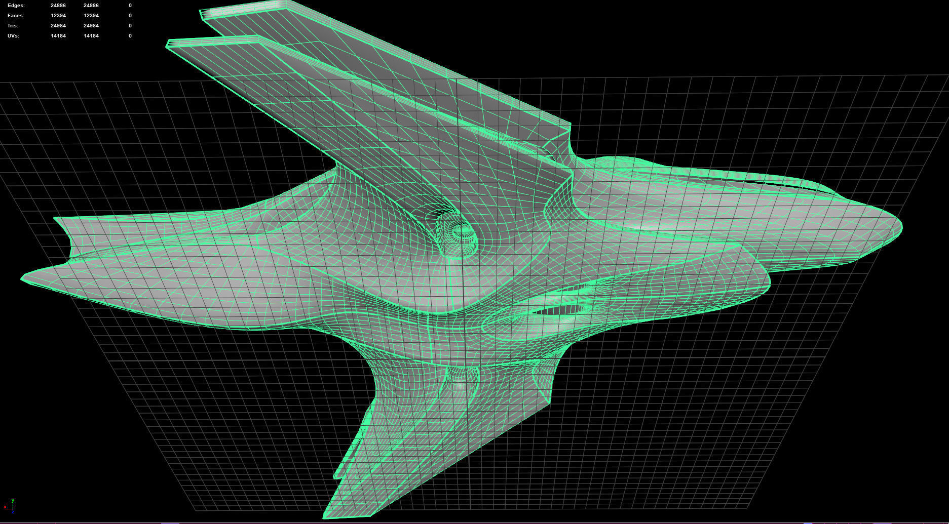 Spacecraft - PBR Game-Ready futuristic jet flying in sky Low-poly 3D model_2