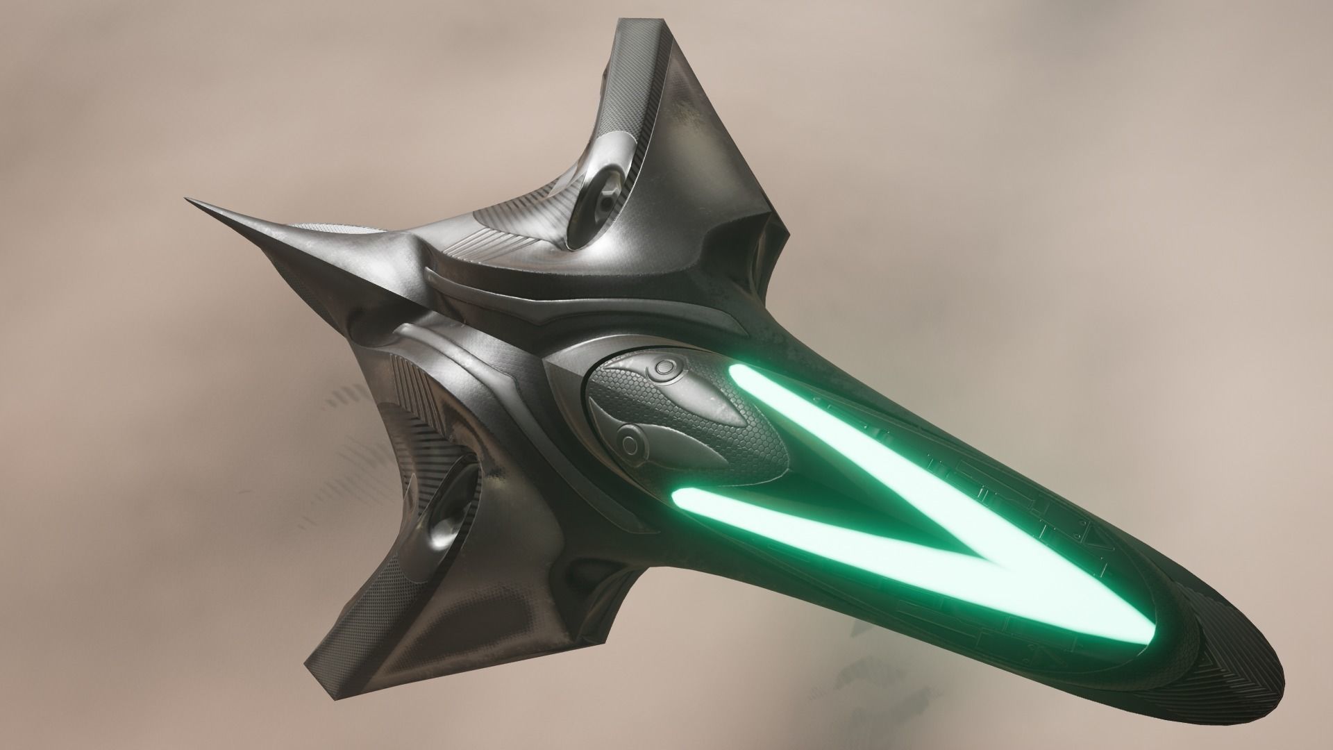 Spacecraft - PBR Game-Ready futuristic jet flying in sky Low-poly 3D model_18