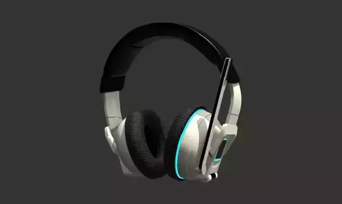 Headphones 3D model headset