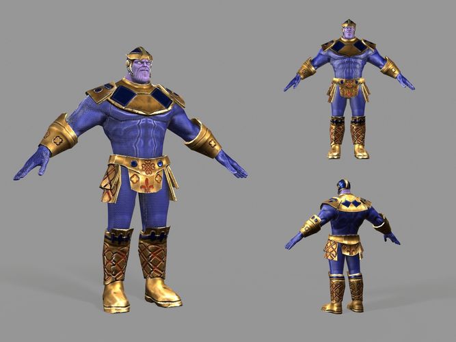 Thanos character Low-poly 3D model