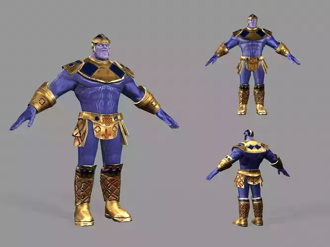 Thanos character Low-poly 3D model