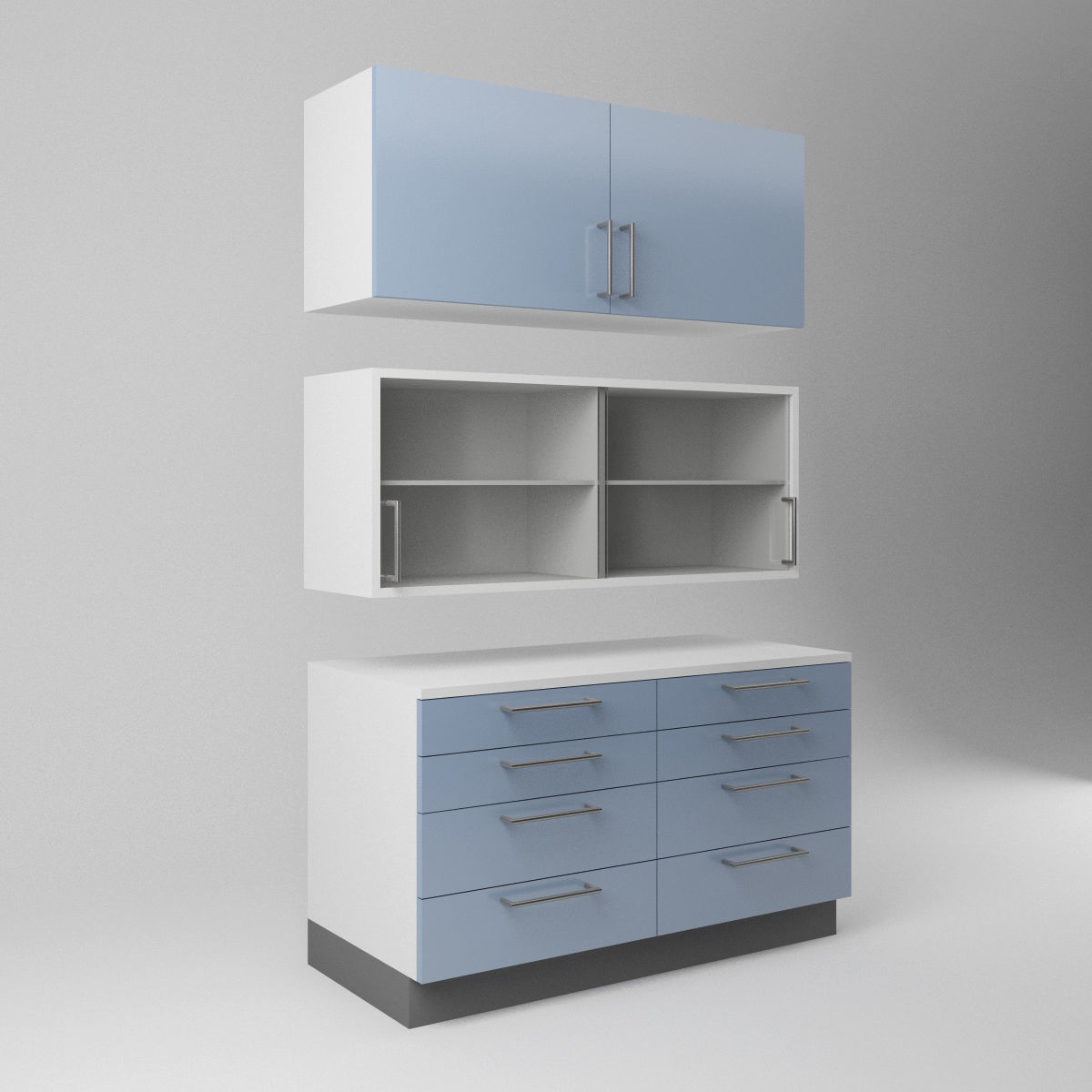 Scientific Laboratory Furniture Set 1 Low-poly 3D model_6