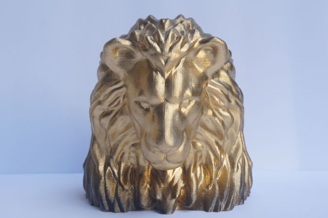 Lion Bust 3D printable 3D print model