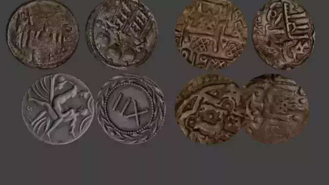 Medieval money 3D model