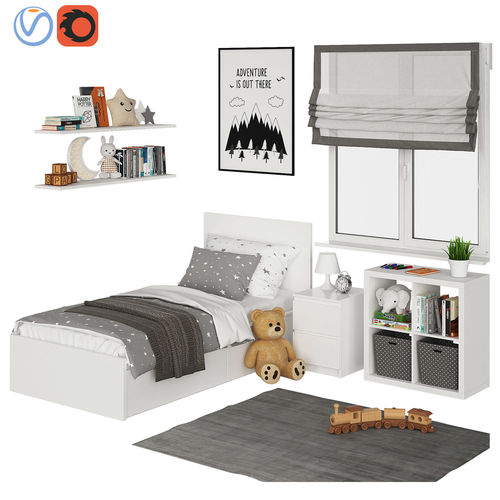 Universal children room 3D model