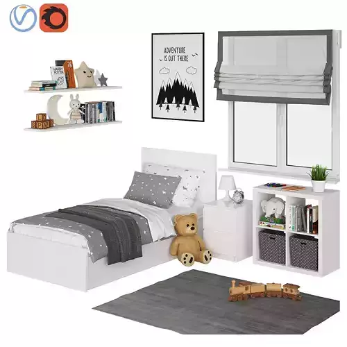 Universal children room 3D model