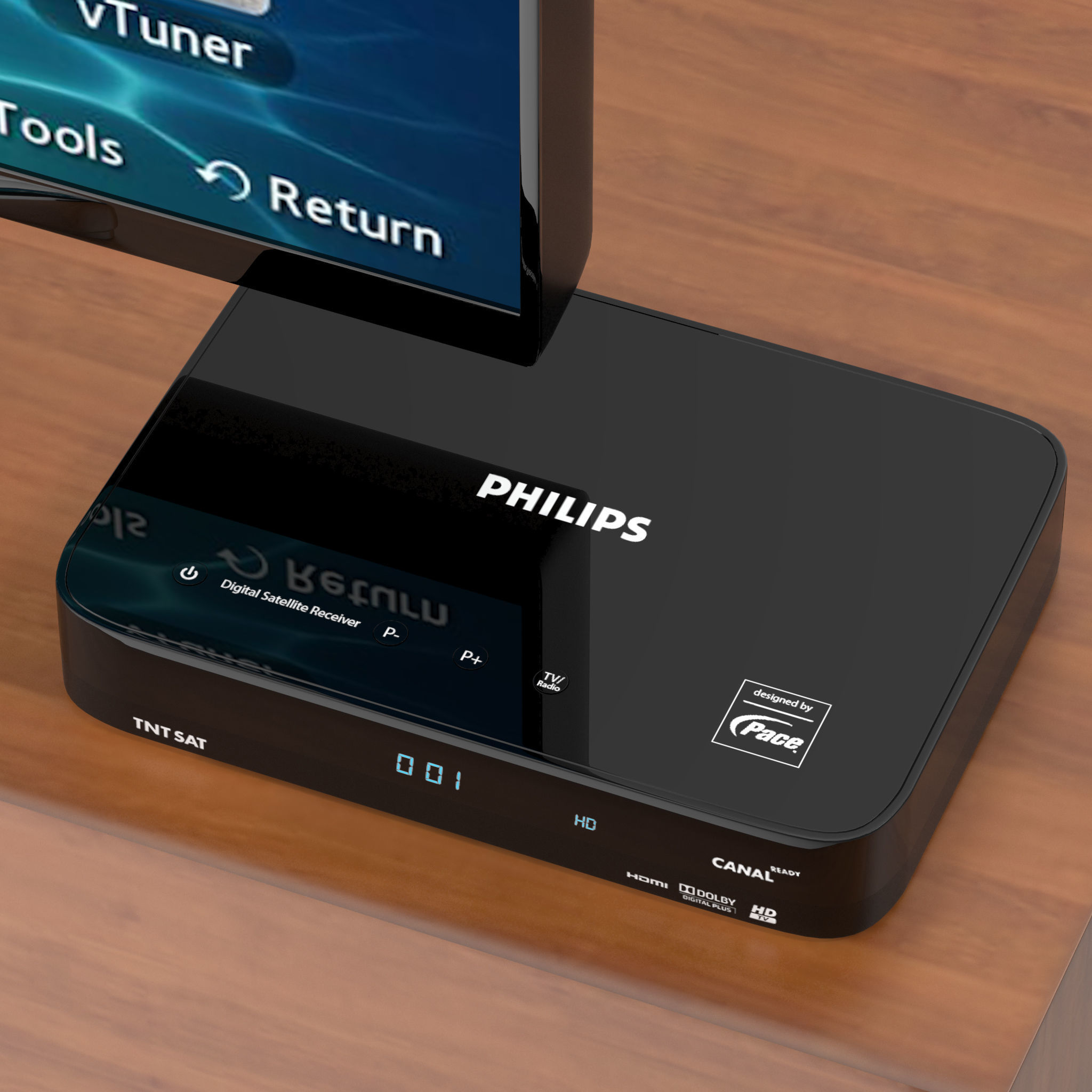 Mid-Century Media Console 57 Low-poly 3D model_9