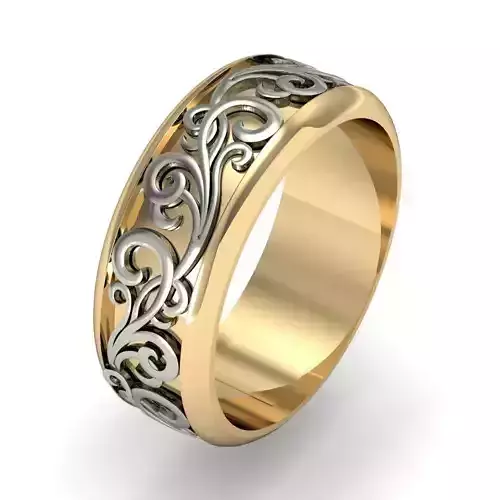 wedding ring with drawing