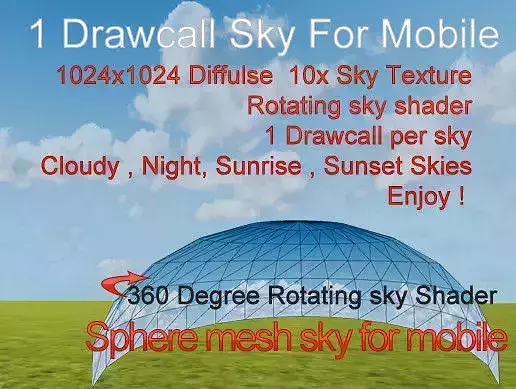 Mobile Skybox Pack Low-poly 3D model