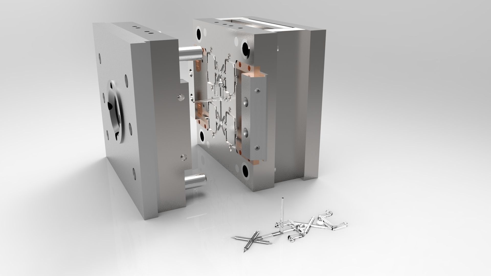 Medical teeth clips mold 3D model_4