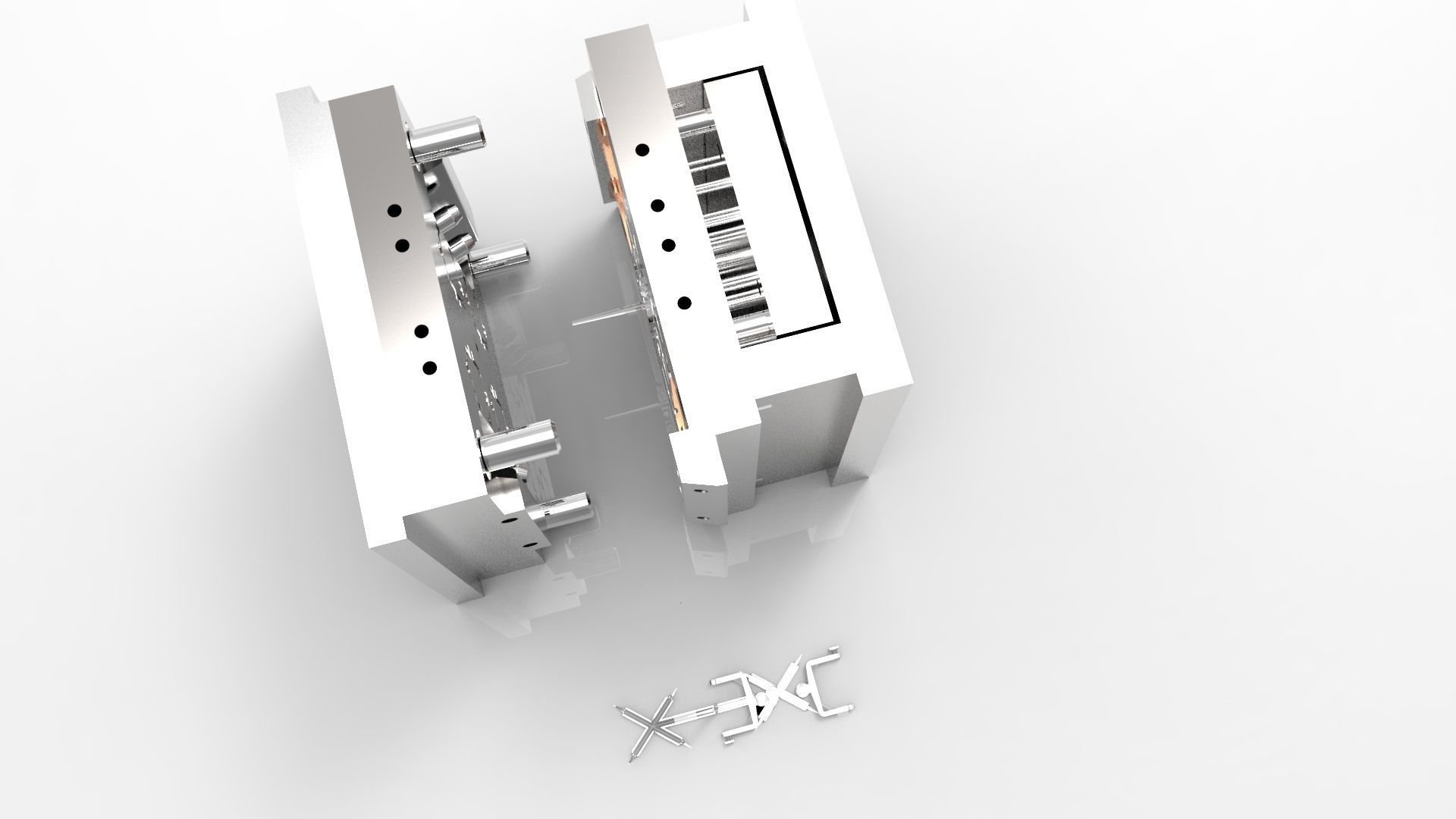 Medical teeth clips mold 3D model_3