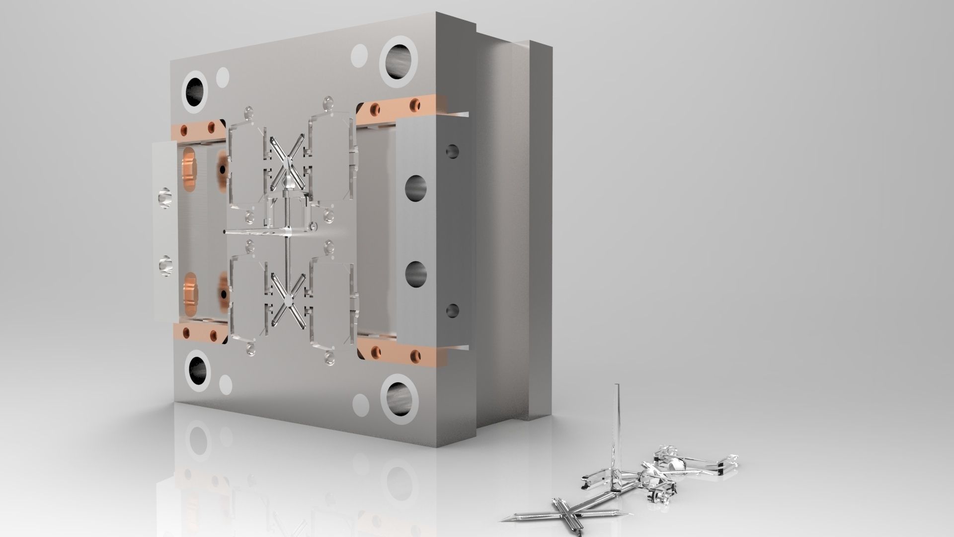 Medical teeth clips mold 3D model_1