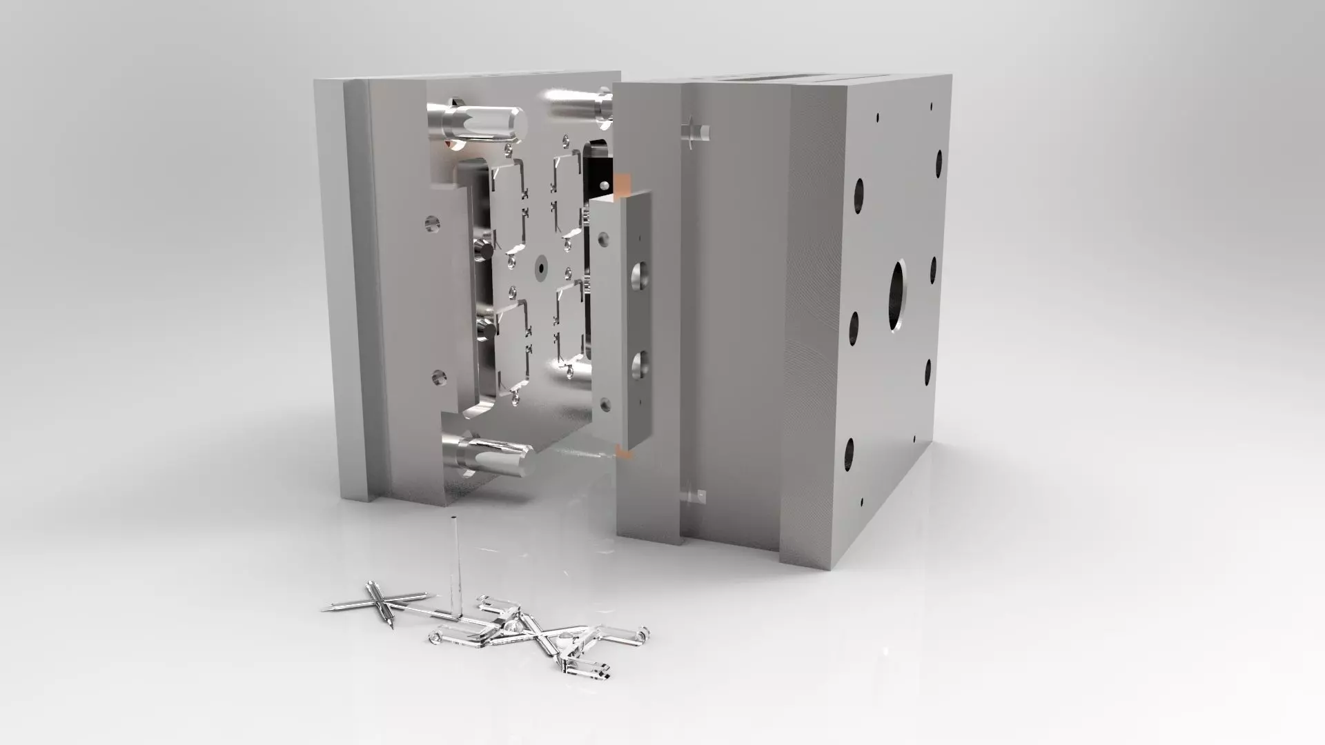 Medical teeth clips mold 3D model_0