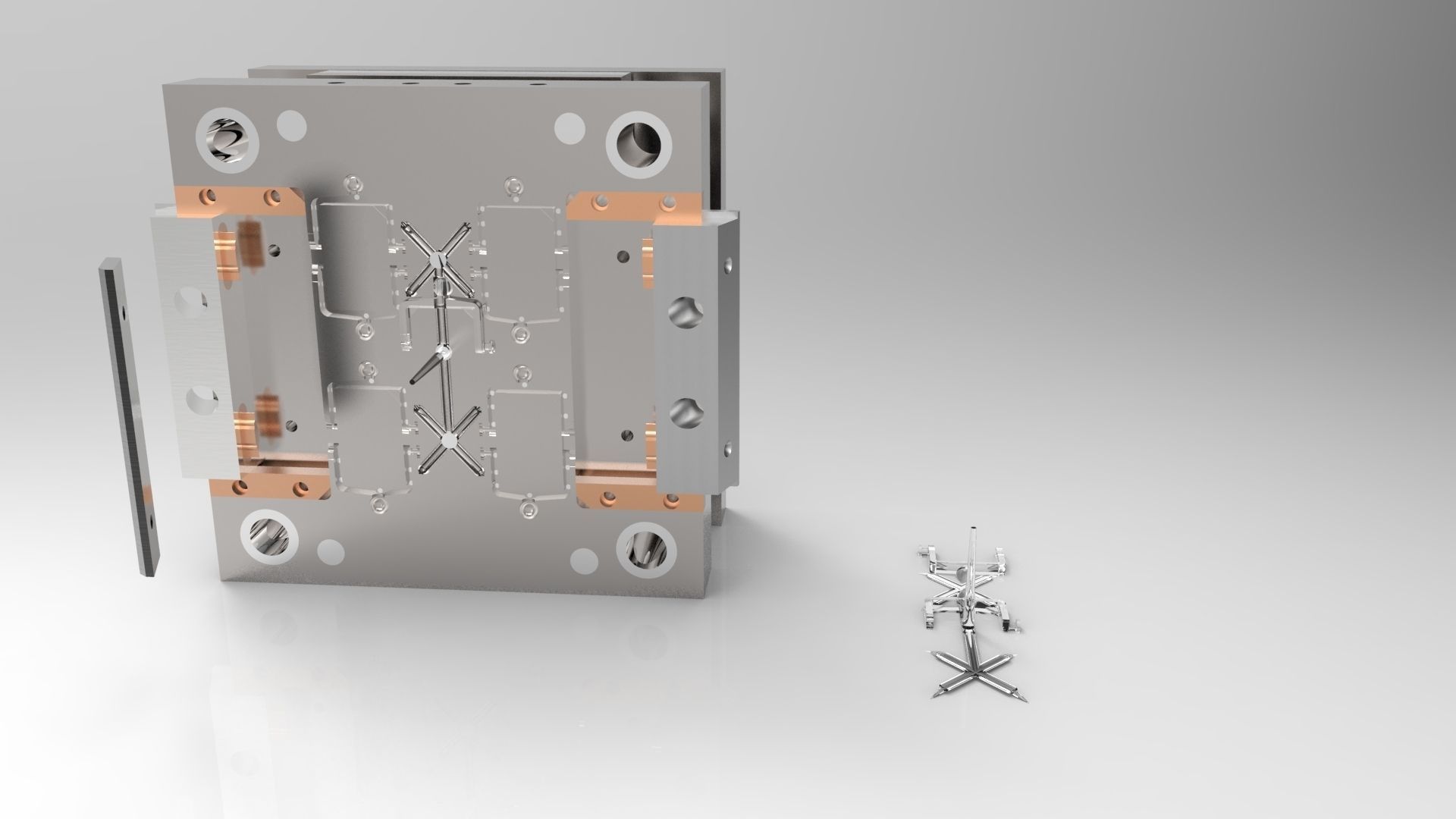 Medical teeth clips mold 3D model_2