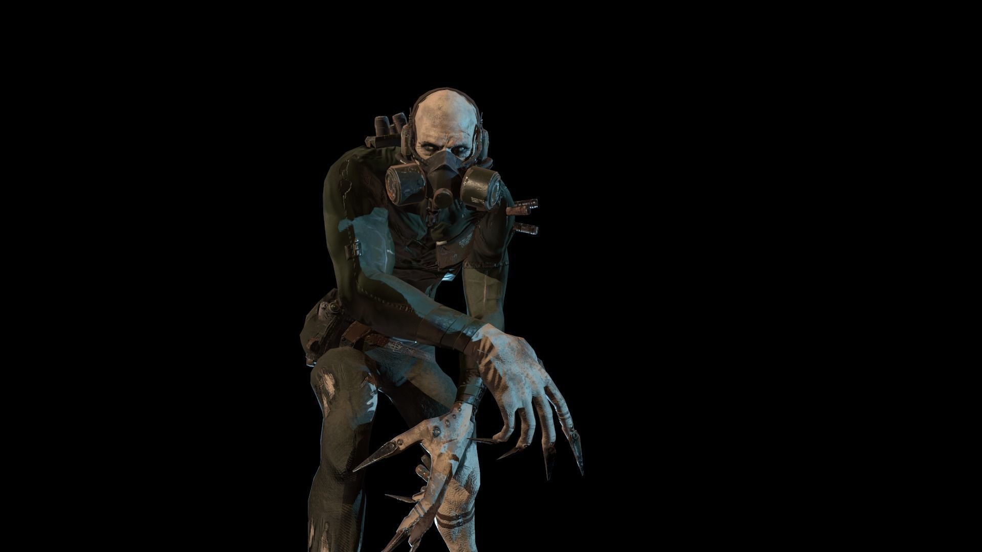 Mutant1 zombie Low-poly 3D model_16