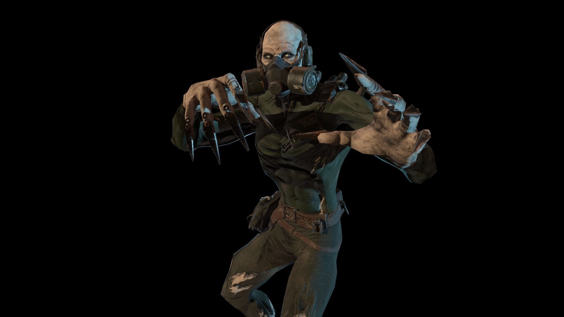 Mutant1 zombie Low-poly 3D model_17