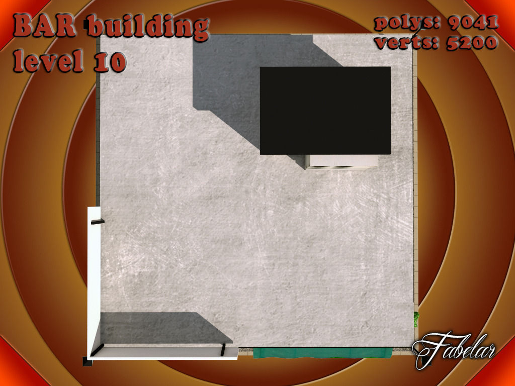 BAR level Low-poly 3D model_3