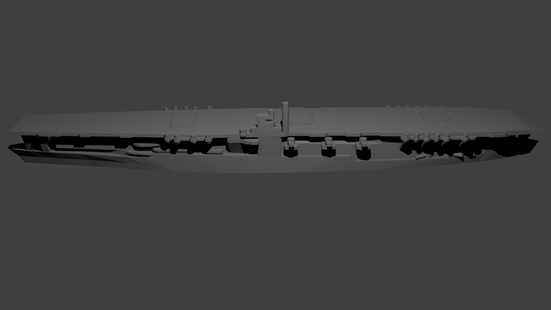 Japanese Aircraft Carrier Akagi 3D print model_2