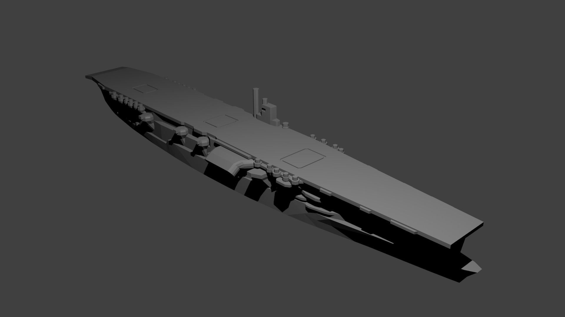 Japanese Aircraft Carrier Akagi 3D print model_1