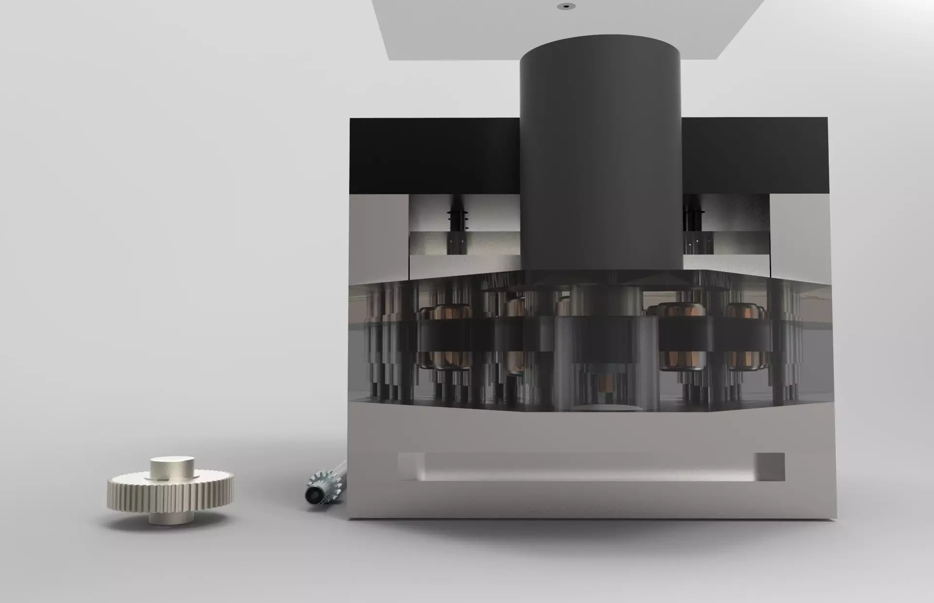 Screwing motor system mold cap 3D model