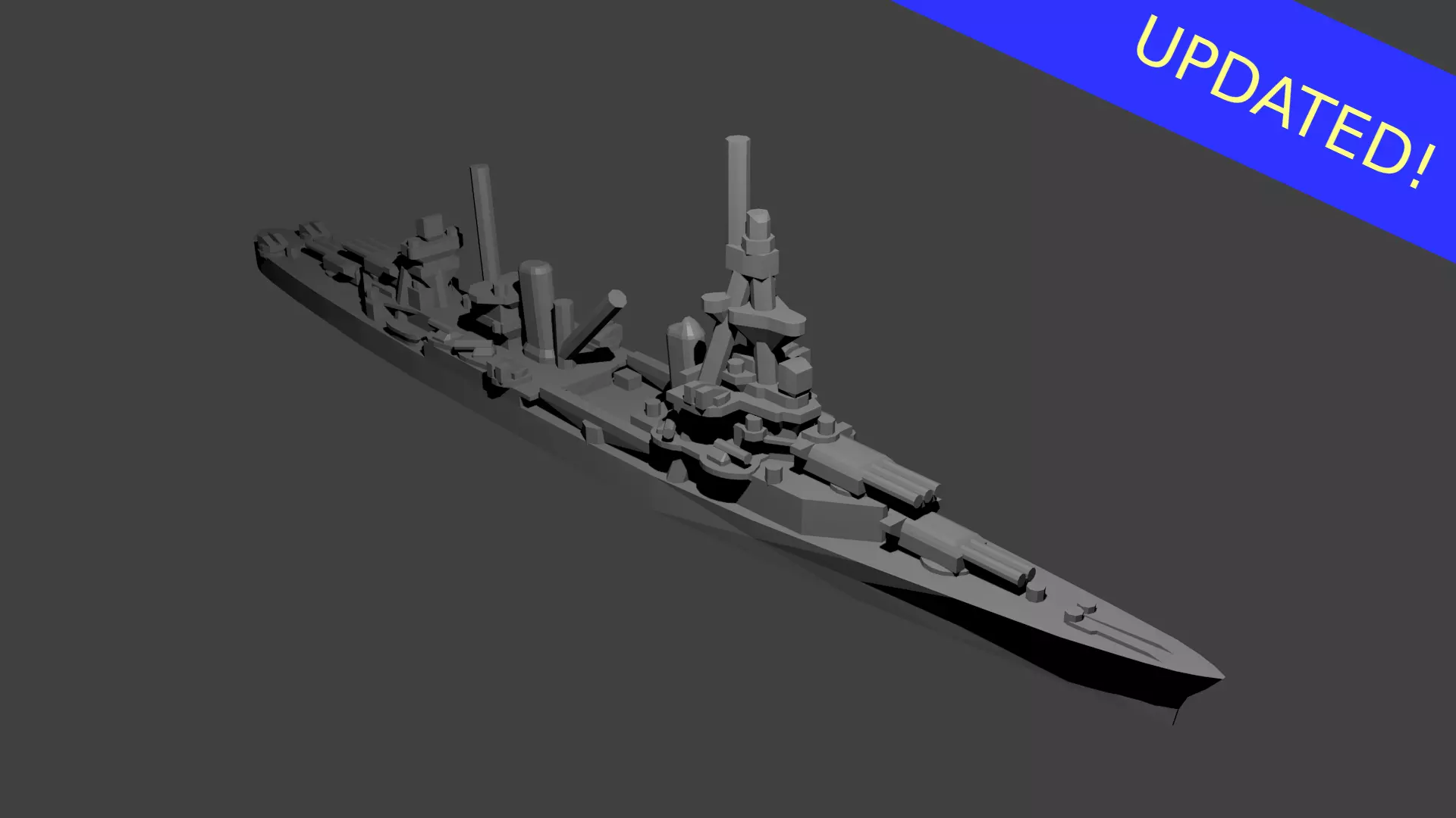 US Pensacola Class Cruiser Warship 3D print model_0
