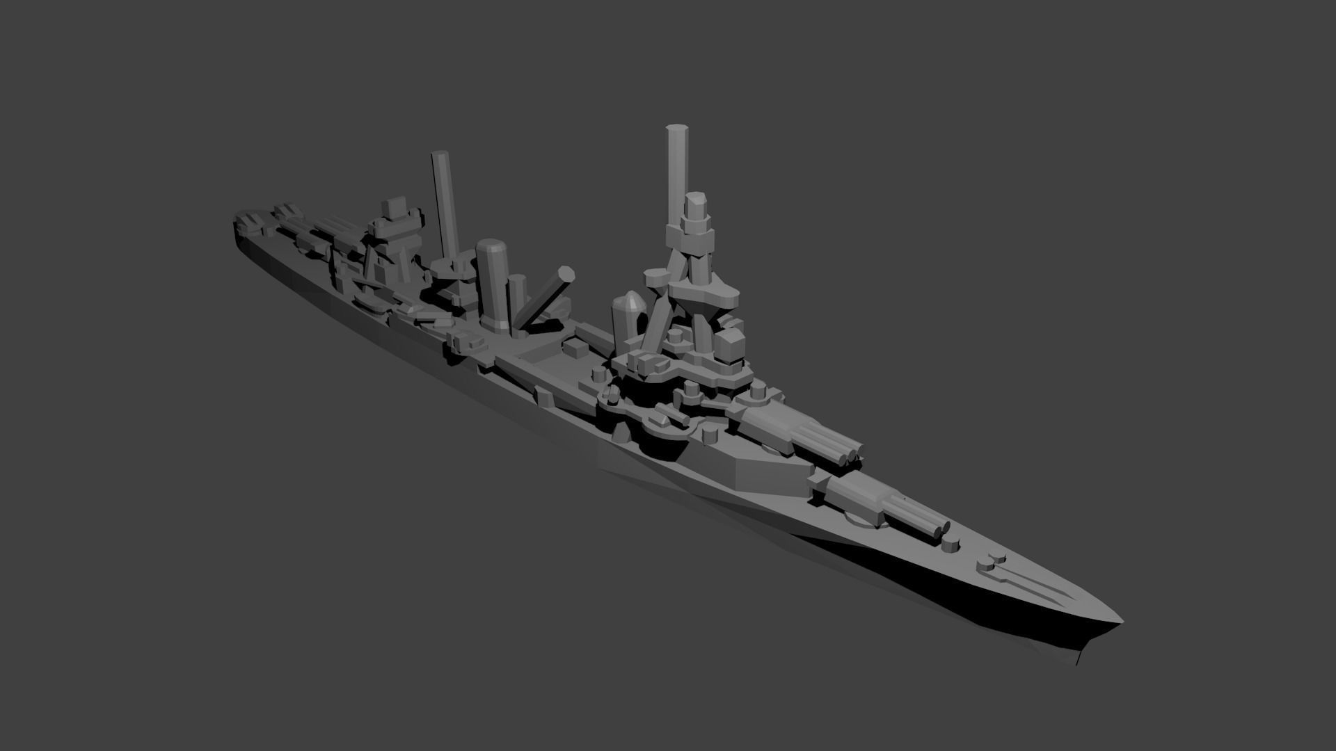 US Pensacola Class Cruiser Warship 3D print model_1