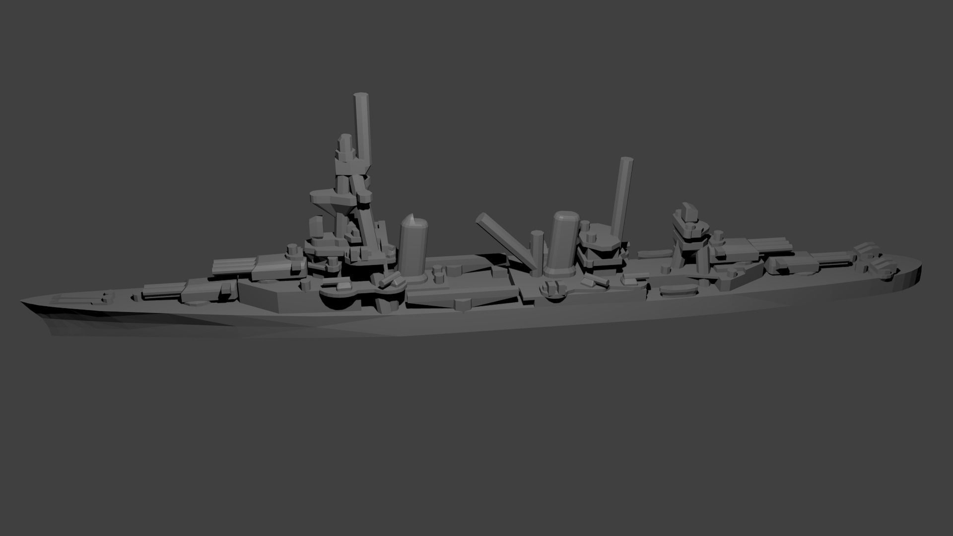 US Pensacola Class Cruiser Warship 3D print model_2