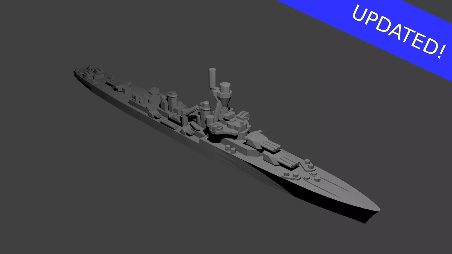 French La Galissonniere Class Cruiser Warship 3D print model_0
