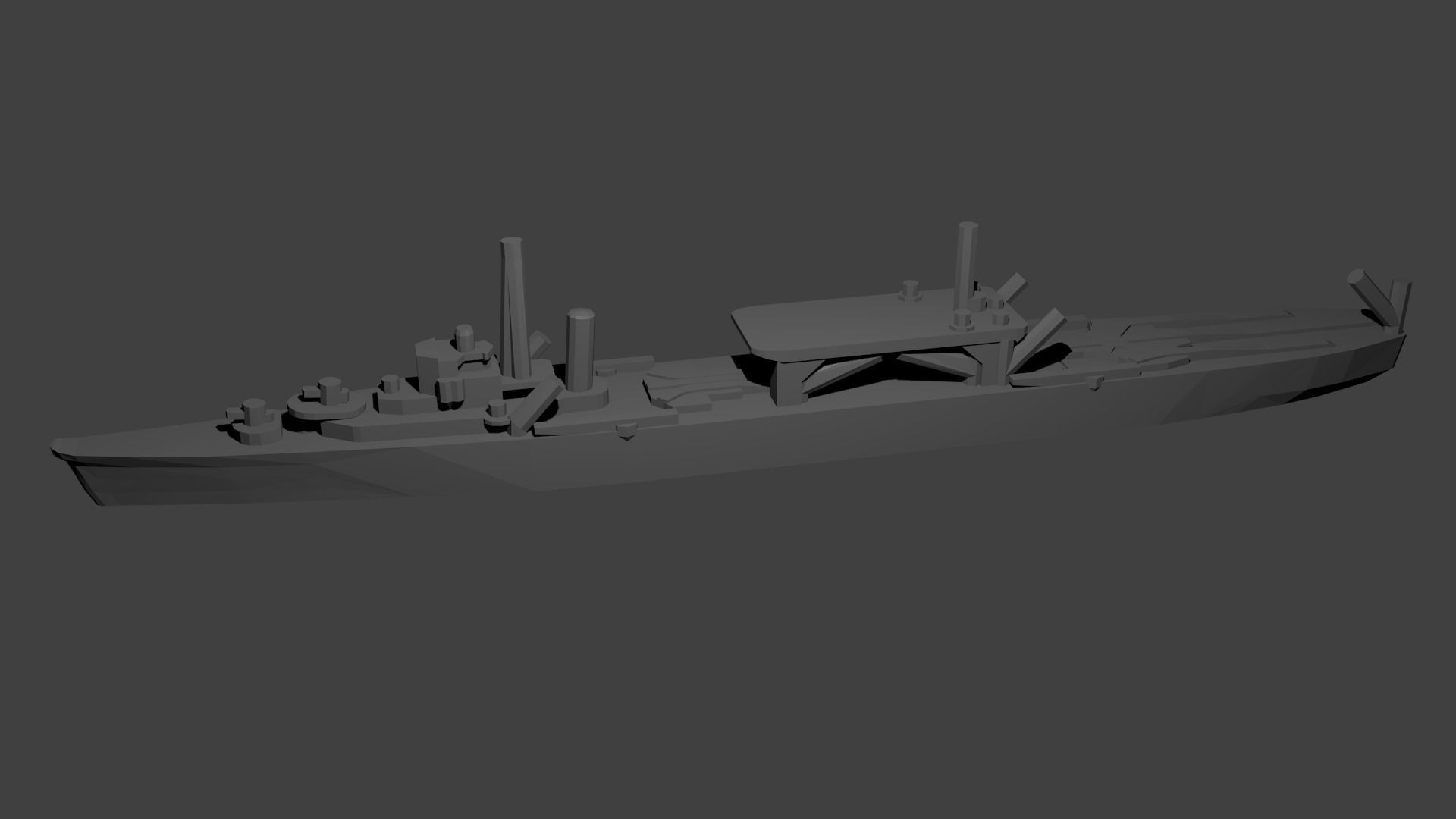 Japanese Chitose Class Seaplane Tender 3D print model_1