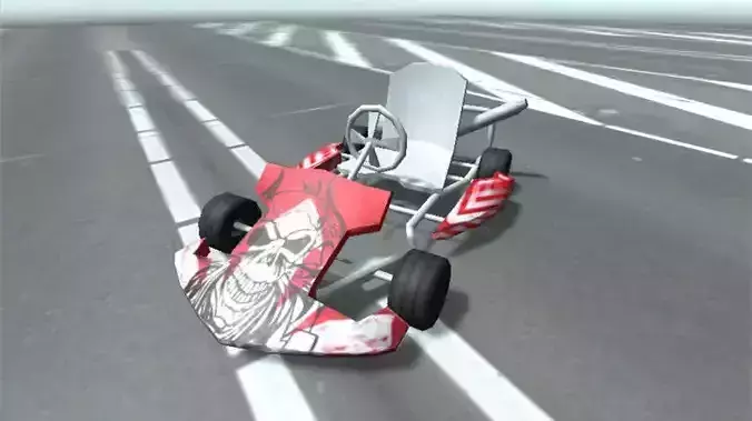 Go Kart Car Pack for Mobile Games Unity3d Low-poly 3D model