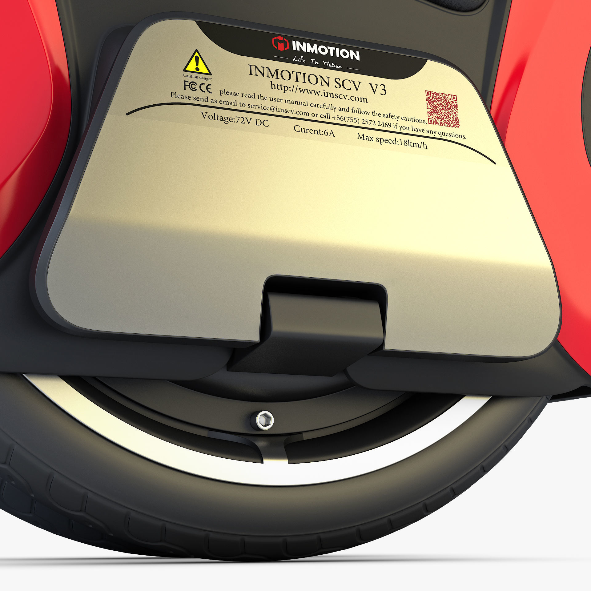 Inmotion V3 Pro red 3D model_21