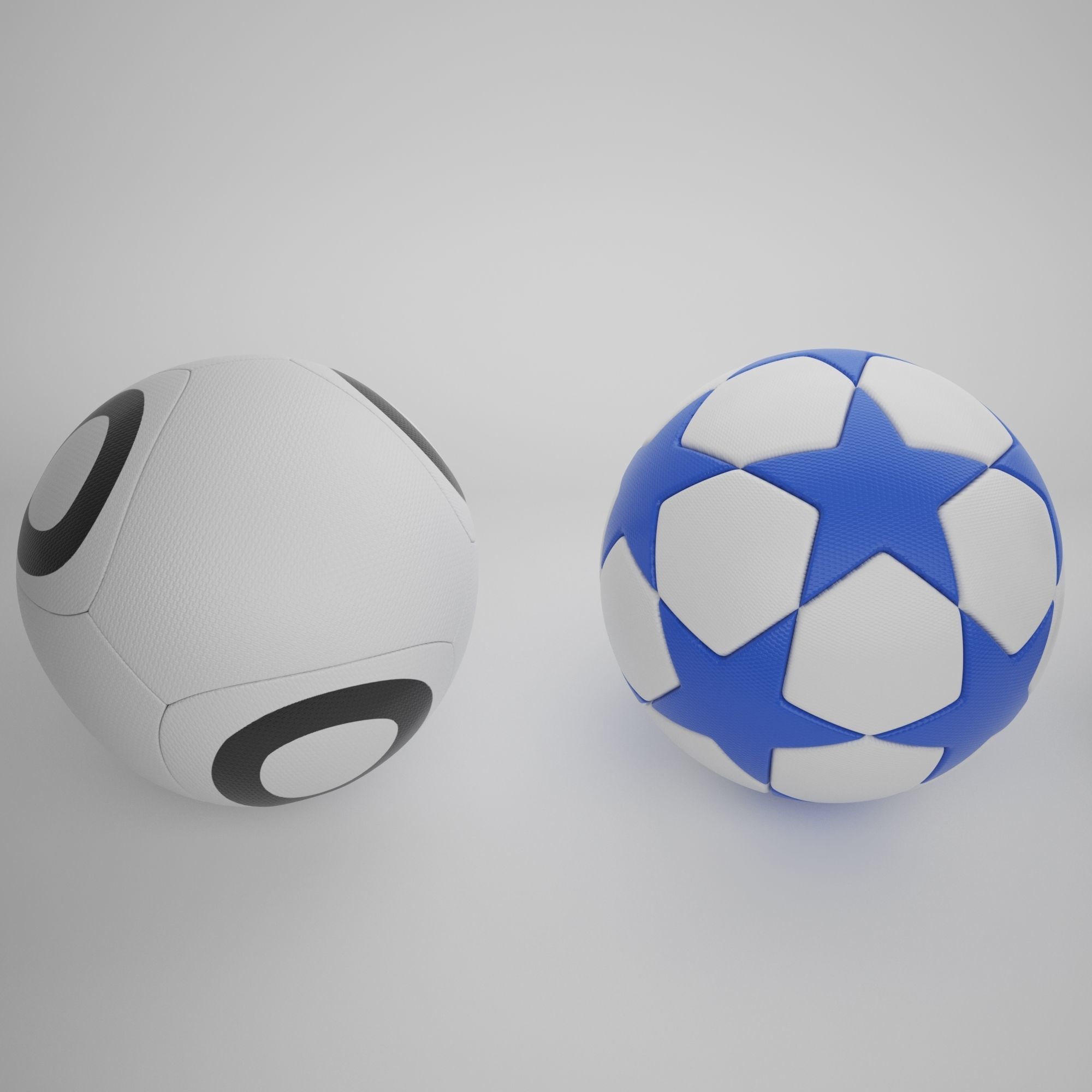 4 Balls soccer ball - soccer ball Free 3D model_3