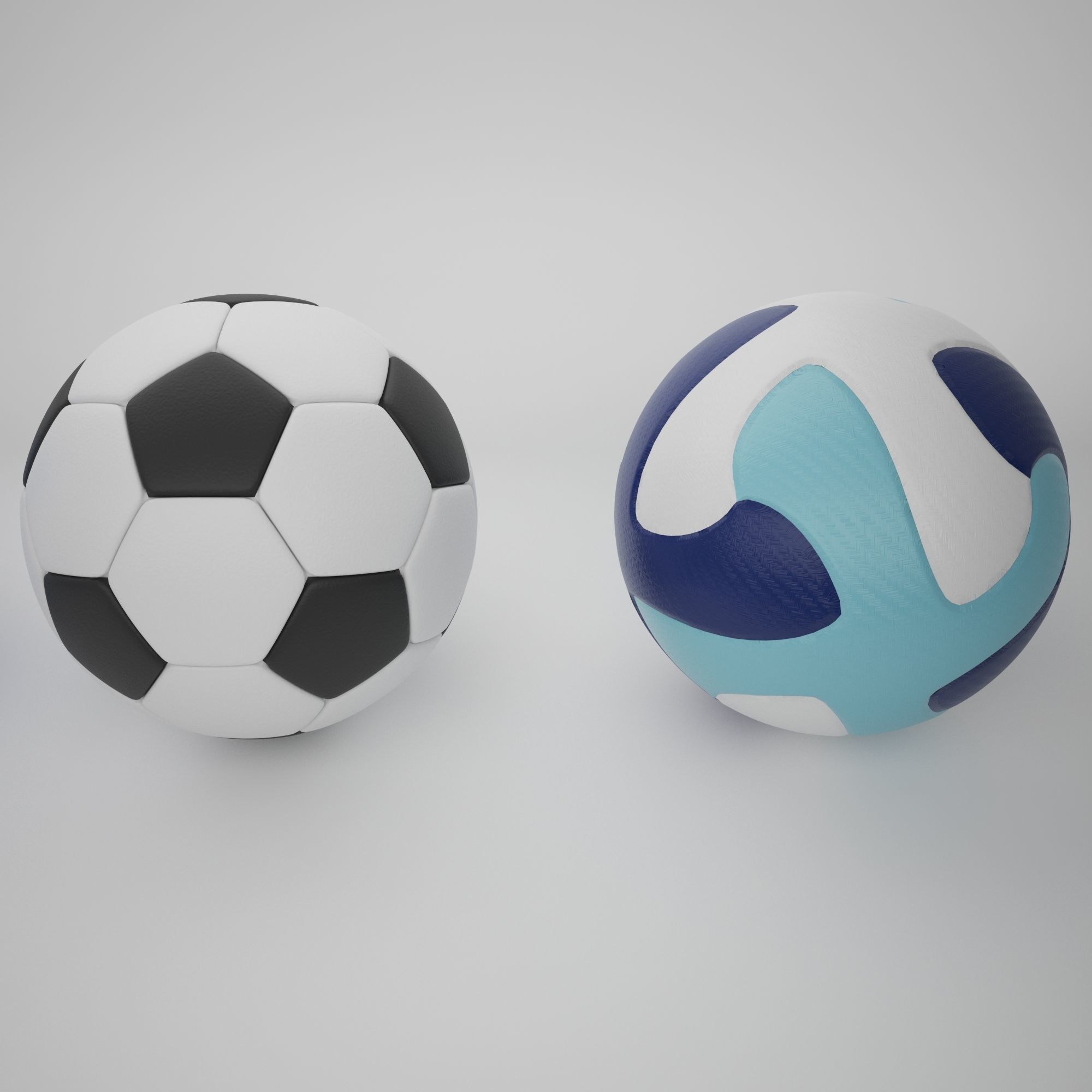 4 Balls soccer ball - soccer ball Free 3D model_4