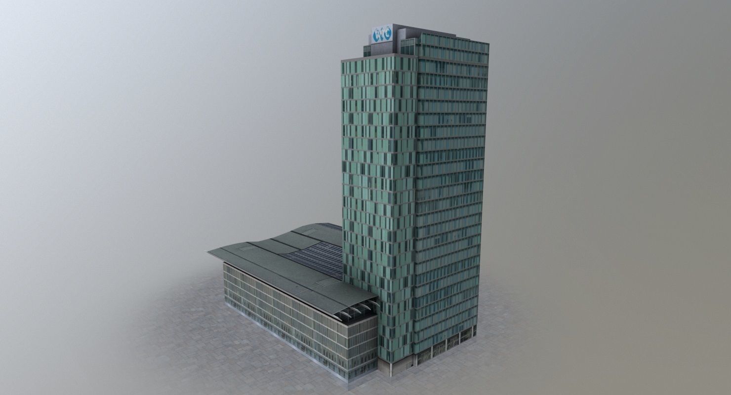 Amsterdam High Rise Pack Low-poly 3D model_10