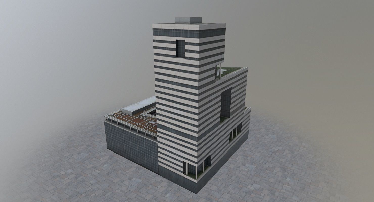Amsterdam High Rise Pack Low-poly 3D model_19