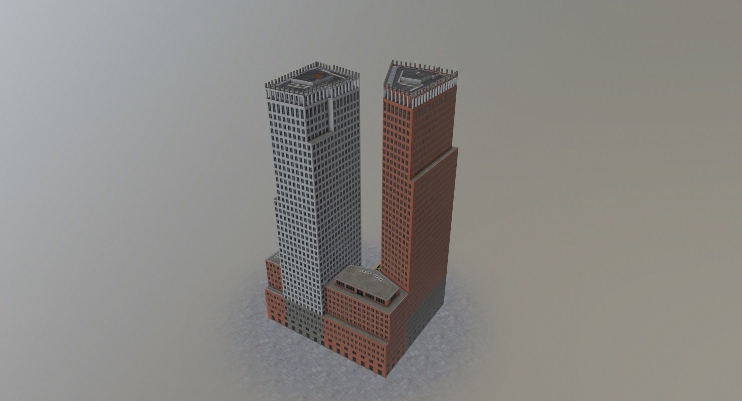 Amsterdam High Rise Pack Low-poly 3D model_51