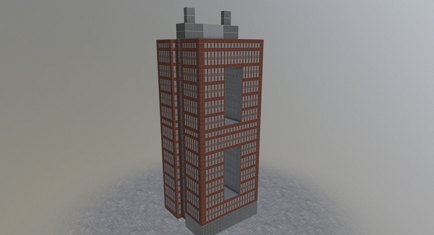 Amsterdam High Rise Pack Low-poly 3D model_46