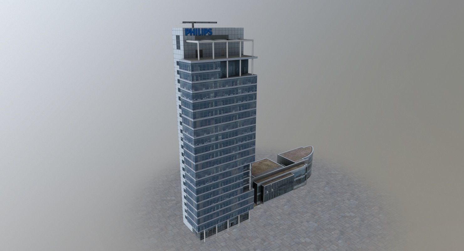 Amsterdam High Rise Pack Low-poly 3D model_29