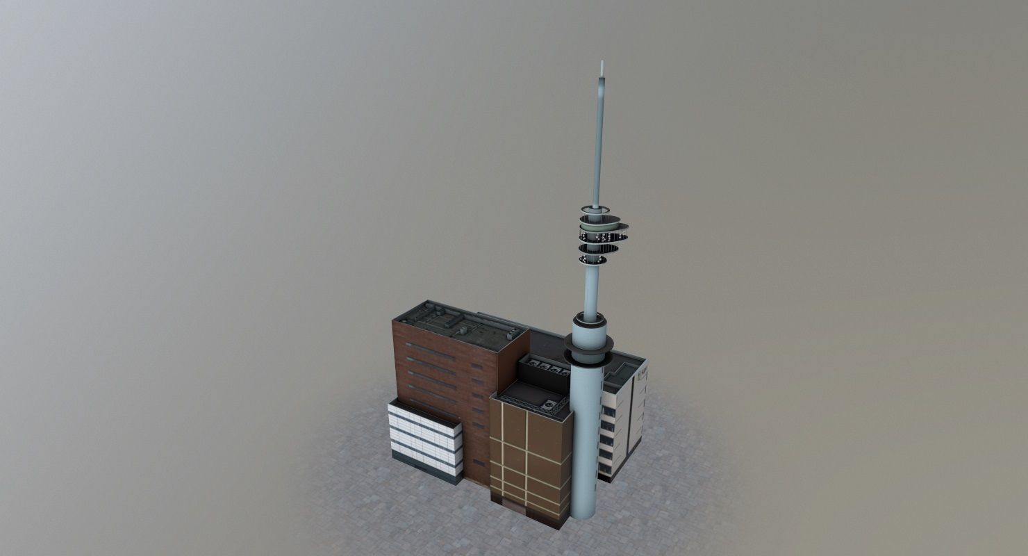 Amsterdam High Rise Pack Low-poly 3D model_23