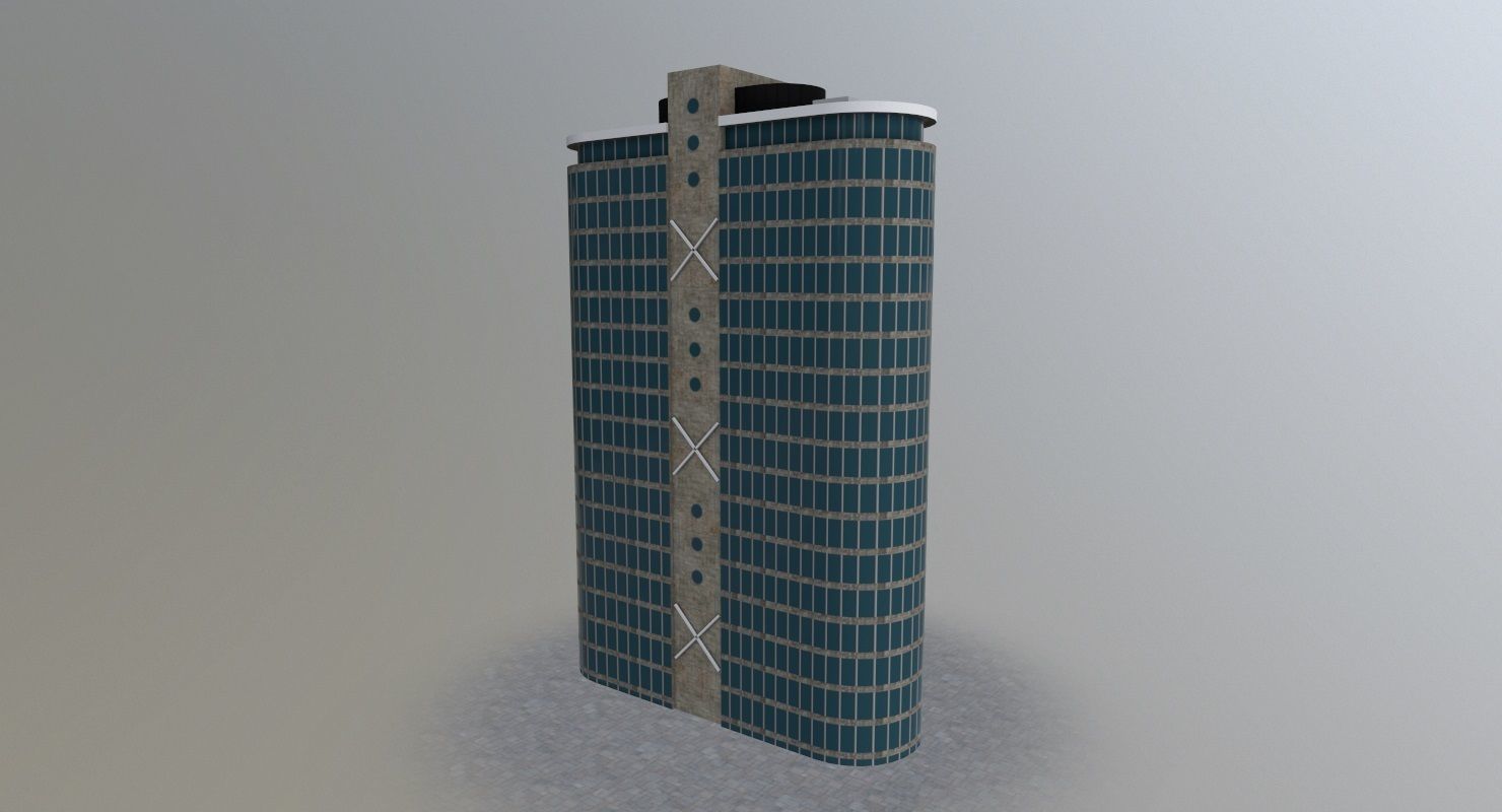 Amsterdam High Rise Pack Low-poly 3D model_13