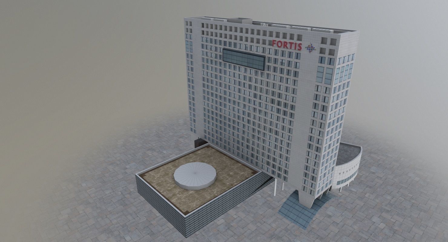 Amsterdam High Rise Pack Low-poly 3D model_17