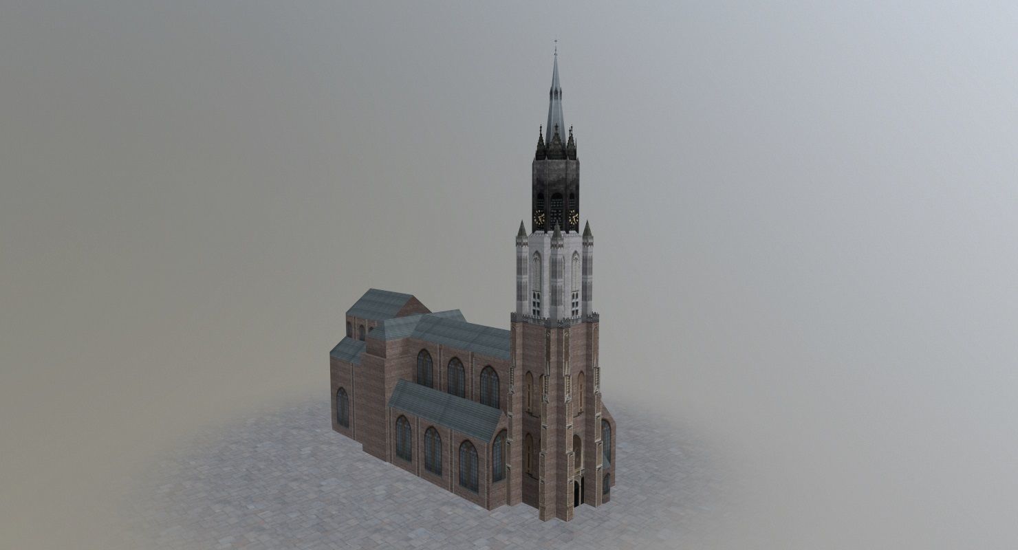 Amsterdam High Rise Pack Low-poly 3D model_43